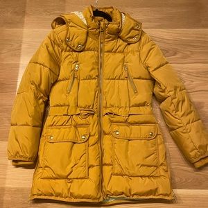 Jcrew Chateau puffer jacket with Primaloft size small in Golden Topaz